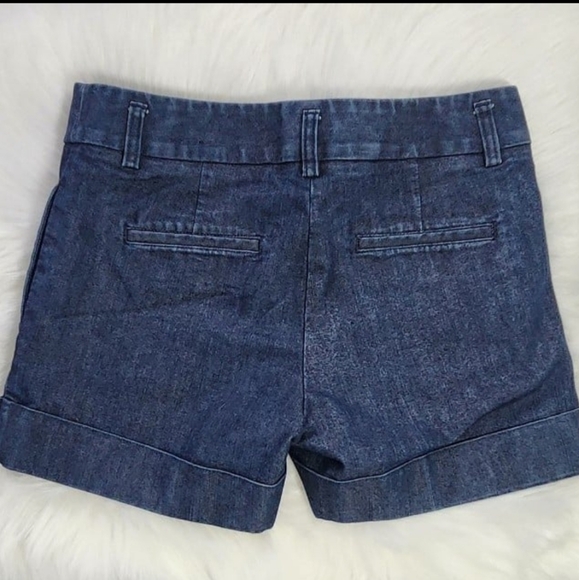 Express Cuffed Stretchy Summer COTTON shorts in Denim Blue size 0 Regular - Picture 5 of 7